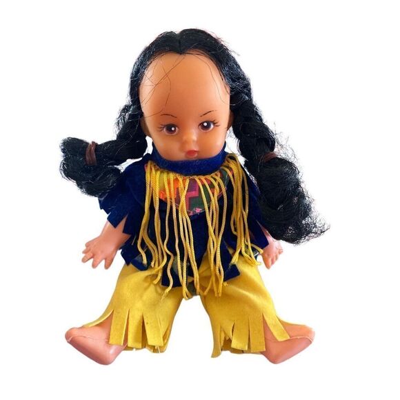 Vintage Native American Baby Girl Doll Indigenous Collectible Nostalgia Tribal - Picture 1 of 5